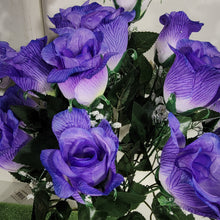 Load image into Gallery viewer, 18" Purple Rosebud Bush (set of 2)