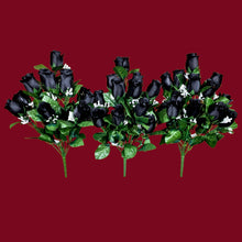 Load image into Gallery viewer, Black Rosebud Artificial Flowers for Floral Arrangement