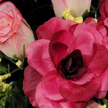 Load image into Gallery viewer, Beauty Pink Rose and Calla Lily Cemetery Cone Memorial Decoration