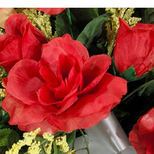 Load image into Gallery viewer, Red Rose and Calla Lily Memorial Decoration: Includes 2 Cemetery Cones