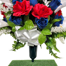 Load image into Gallery viewer, Red White and Blue Jumbo Cemetery Cone Memorial Decoration