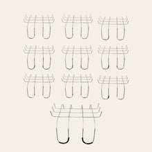 Load image into Gallery viewer, 12" Metal Cemetery Saddle Forms (set of 10)