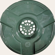 Load image into Gallery viewer, This is a set of 6 8" green plastic hanging baskets with a removable handle.