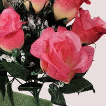 Load image into Gallery viewer, 18" Pink Rosebud Bush (set of 2)