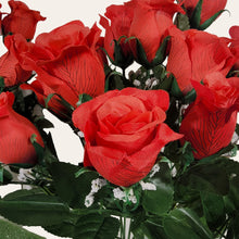 Load image into Gallery viewer, 18" Red Rosebud Bush (set of 2)