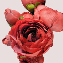 Load image into Gallery viewer, 17" Ranunculus Stems (Red Color)