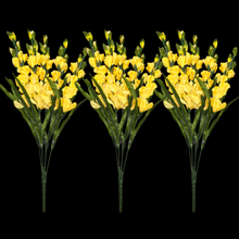 Load image into Gallery viewer, 3 Yellow Gladiolus Artificial Flowers for memorial, bridal, craft supply, home decor, and more!