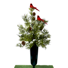 Load image into Gallery viewer, Medium Christmas Tree Cemetery Cone Memorial Decoration
