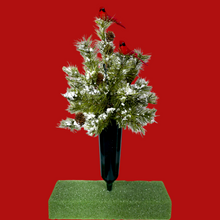 Load image into Gallery viewer, Medium Christmas Tree Cemetery Cone Memorial Decoration