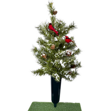 Load image into Gallery viewer, Large Christmas Tree Cemetery Cone Memorial Decoration