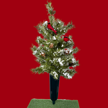 Load image into Gallery viewer, Large Christmas Tree Cemetery Cone Memorial Decoration