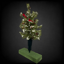 Load image into Gallery viewer, Large Christmas Tree Cemetery Cone Memorial Decoration