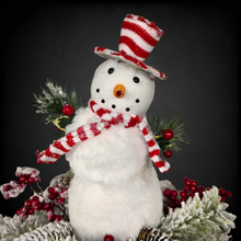 Load image into Gallery viewer, Snowman Cemetery Cone Christmas Memorial Decoration