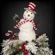 Load image into Gallery viewer, Snowman Cemetery Cone Christmas Memorial Decoration