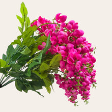 Load image into Gallery viewer, Pink Hanging Wisteria Artificial Flowers for memorial, bridal, craft supply, home decor, and more.
