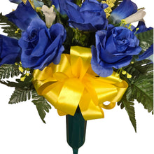 Load image into Gallery viewer, Blue Rose and Calla Lily Cemetery Cone Memorial Decoration
