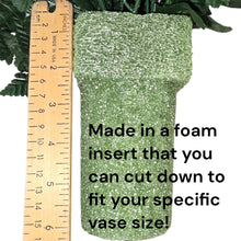 Load image into Gallery viewer, Cemetery Memorial Decoration with Orange Lilies, Mums, and Rosebud Grave Flowers. A 360-degree funeral arrangement made in a foam insert. (Copy)
