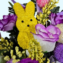Load image into Gallery viewer, Easter Memorial Decoration with Pastel Bunnies &amp; Beaded Easter Egg Accents
