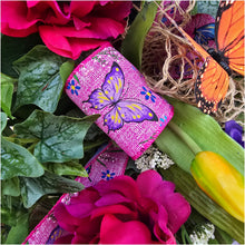 Load image into Gallery viewer, Vibrant Spring Floral Front Door Swag with Butterflies, Handmade Faux Floral Teardrop with peonies, Lilacs, and Tulips
