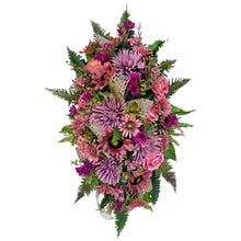 Load image into Gallery viewer, Mauve Sunflower Front Door Swag or Centerpiece, Dusty Pink Handmade Floral Teardrop
