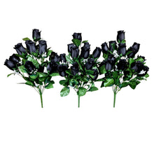 Load image into Gallery viewer, Black Rosebud Artificial Flowers for Floral Arrangement
