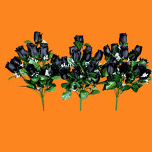 Load image into Gallery viewer, Black Rosebud Artificial Flowers for Floral Arrangement
