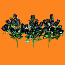 Load image into Gallery viewer, Black Rosebud Artificial Flowers for Floral Arrangement
