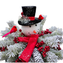 Load image into Gallery viewer, Small Snowman Christmas Cemetery Saddle Memorial Decoration
