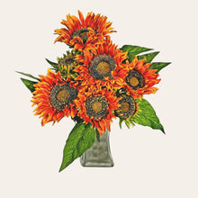 Load image into Gallery viewer, 17&quot; Sunflower Bush with 5 Blooms and 2 Buds (Orange Color)
