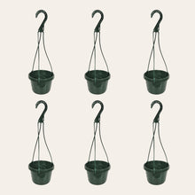 Load image into Gallery viewer, 6&quot; Plastic Hanging Baskets with a Removable Handle (set of 6)
