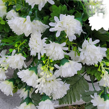 Load image into Gallery viewer, This cemetery cone has grave flowers including cream mini mums. It is perfect for a funeral or cemetery decoration.

