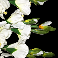 Load image into Gallery viewer, 3 Cream Gladiolus Artificial Flowers for memorial, bridal, craft supply, home decor, and more!
