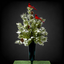 Load image into Gallery viewer, Medium Christmas Tree Cemetery Cone Memorial Decoration
