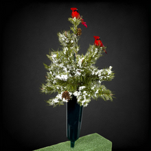 Load image into Gallery viewer, Medium Christmas Tree Cemetery Cone Memorial Decoration
