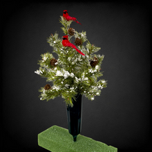 Load image into Gallery viewer, Medium Christmas Tree Cemetery Cone Memorial Decoration
