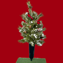 Load image into Gallery viewer, Large Christmas Tree Cemetery Cone Memorial Decoration
