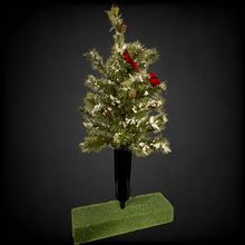 Load image into Gallery viewer, Large Christmas Tree Cemetery Cone Memorial Decoration
