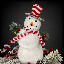 Load image into Gallery viewer, Snowman Cemetery Cone Christmas Memorial Decoration
