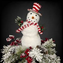 Load image into Gallery viewer, Snowman Cemetery Cone Christmas Memorial Decoration
